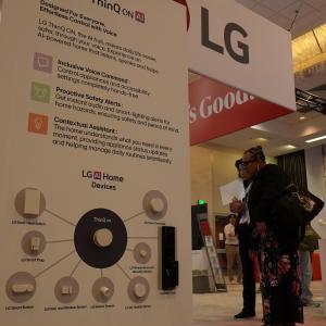 LG Electronics AI and IoT Innovations presentation kiosk