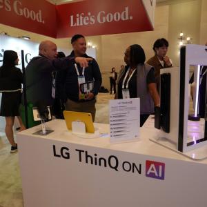 LG Electronics AI and IoT Innovations presentation kiosk