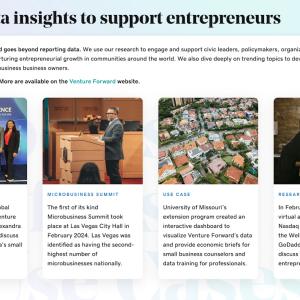 Using data insights to support entrepreneurs.