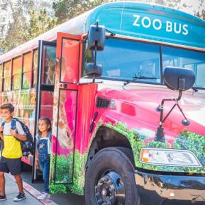 Children getting out of a school buss