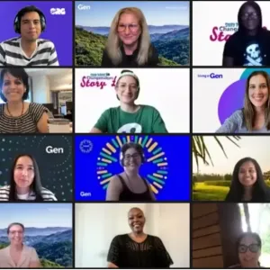 employees on zoom