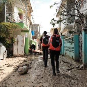 On November 1, 2025 Direct Relief’s emergency team is on the ground in Jamaica, assessing damage and delivering critical medical aid in Catherine Hall, one of the areas hardest hit by Hurricane Melissa in Montego Bay.   (Photos by Manuel Velez for Direct Relief)