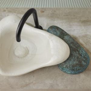 Overhead view of sink