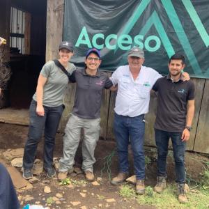 Whole Planet’s Regional Director of the Americas with several Acceso staff, in May 2023.