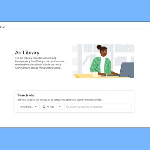Screenshot of Meta's Ad Library