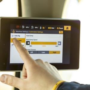 person using a touchscreen