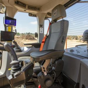 inside of construction vehicle