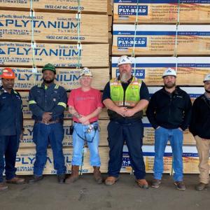 6 employees in hardhats