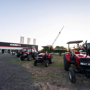 Tractors outside a Case IH dealership