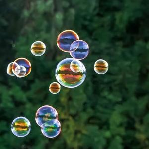 bubbles floating in air