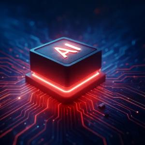 button with AI on it