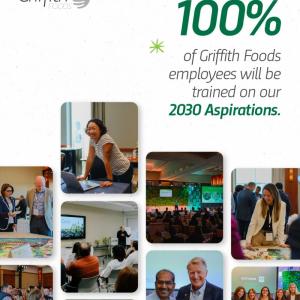 "100% of Griffith Foods employees will be trained on our 2030 Aspirations"