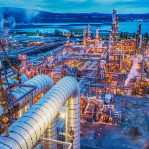 Aerial view of the Anacortes refinery.