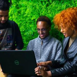 Co-founders Tiryk Borrego, Anwar Dougsiyeh, and Oni Culbreath make plans for the future. Credit: ​​Cliff Robinson