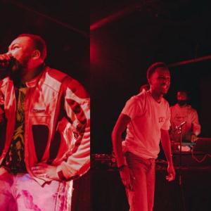 With rapper S.U.R.F on stage, Dougsiyeh gets ready to dive into the crowd. Credit: Marilyne Mwangi