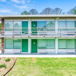 Exterior of the apartment building