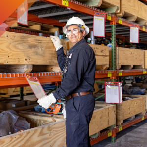report cover of person in a warehouse