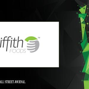 Griffith Foods logo with award logo and image of the Statue of Liberty