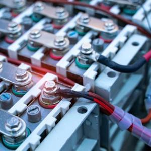 Close up of batteries and wires