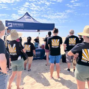 Volunteers pay attention to leader