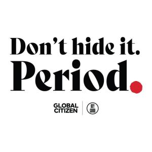 Don't Hide it Period with a large red dot 