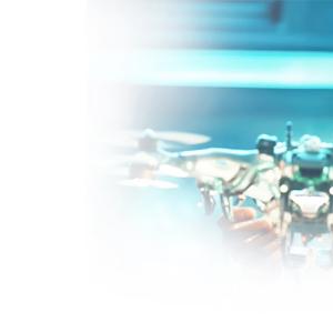 A person holding a piece of equipment