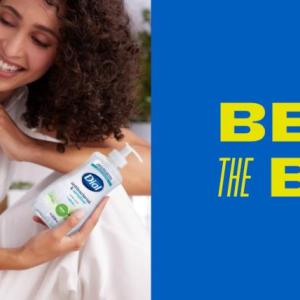 An adult and child holding Dial soap, with text "Beyond the Brand"