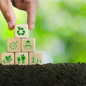 Blocks with environmental icons on them