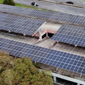solar panels on top of a building