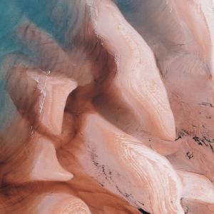 abstract representation of water and soil