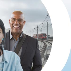 Construction worker, doctor and businessman pictured next to WSP Infrastructure index report
