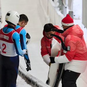 removing a bobsled from a track