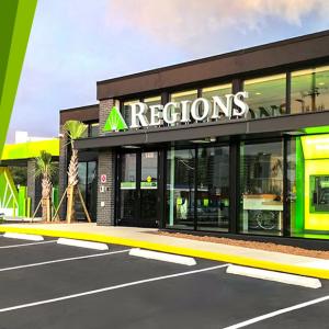 Exterior of a Regions Bank branch