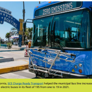 Bus with sign "zero emissions