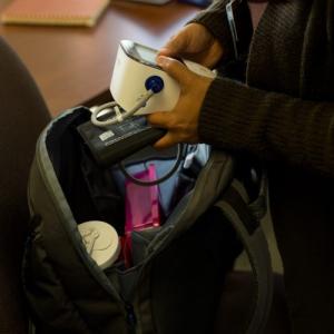 Health worker packing bag