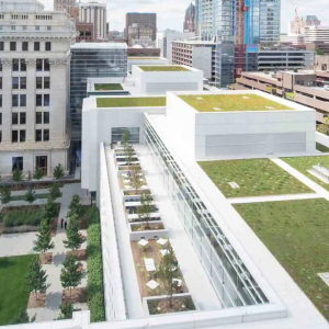 Northwestern Mutual campus with lots of green space