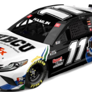 Number 11 race car, HBCU and FedEx on the hood