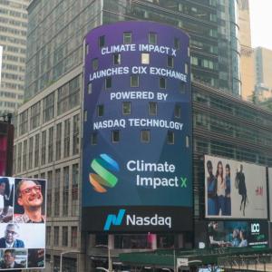 nasdaq billboard about climate impact
