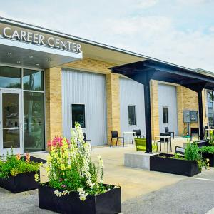 Exterior of a building "Career Center"