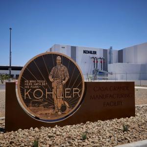 Kohler sign at the new plant