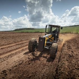 Farm machinery in a field