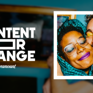 content for change, with people hugging