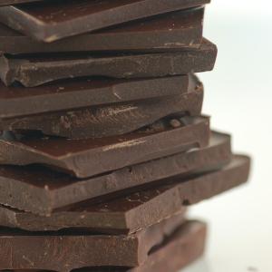 A stack of chocolate squares.