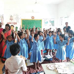 classroom of children