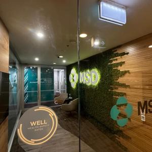 MSD office with WELL certification posting
