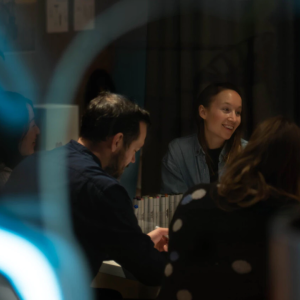 People sitting together and talking