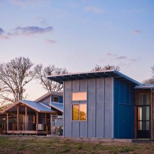 Exterior of small homes.