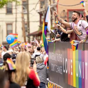 people at Pride parade