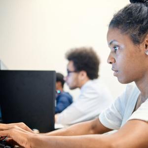 girl at computer