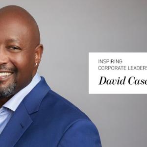 David Casey "Inspiring Corporate Leadership" and portrait of David.